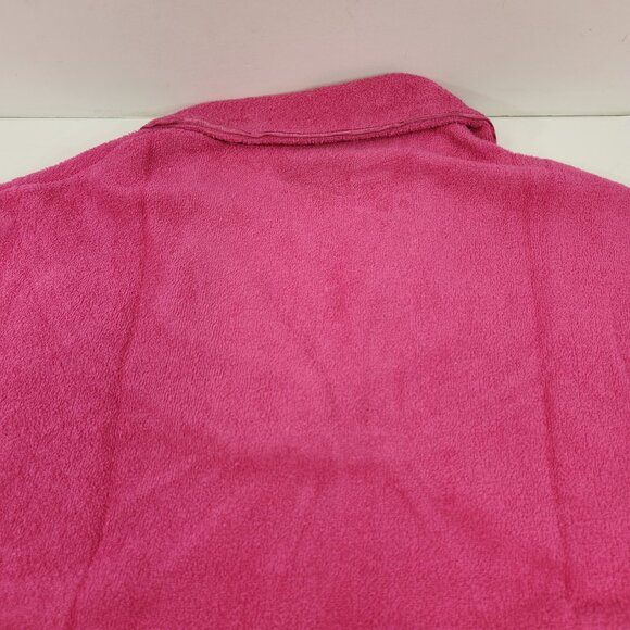 Vintage Pink Terry Cloth Short Sleeved Sweater made in Hong Kong - Picture 8 of 12
